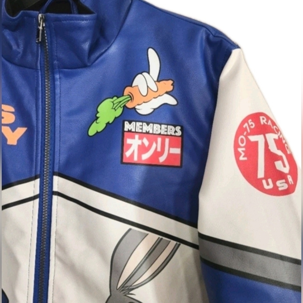 Members Only Bugs Bunny Looney Tunes LIMITED EDITION Racing Jacket Mens Sz M - Picture 8 of 14